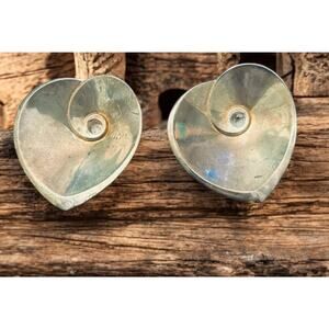 VINTAGE HEART CANDLE STICK HOLDERS SET Dansk Torun Lily JAPAN VALENTINES DAY